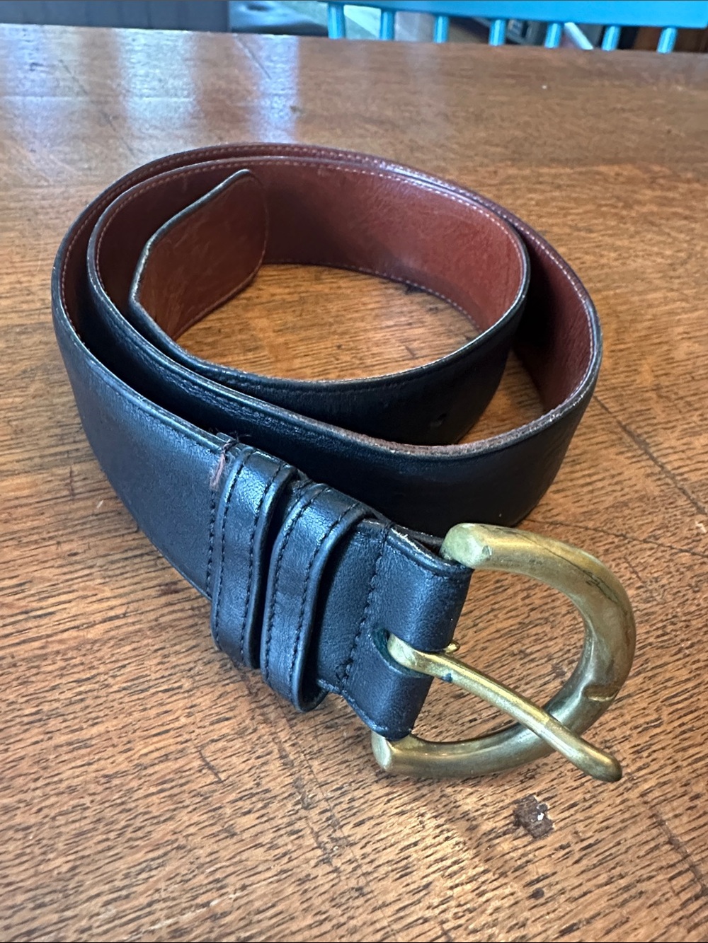 Black Coach Leather Belt